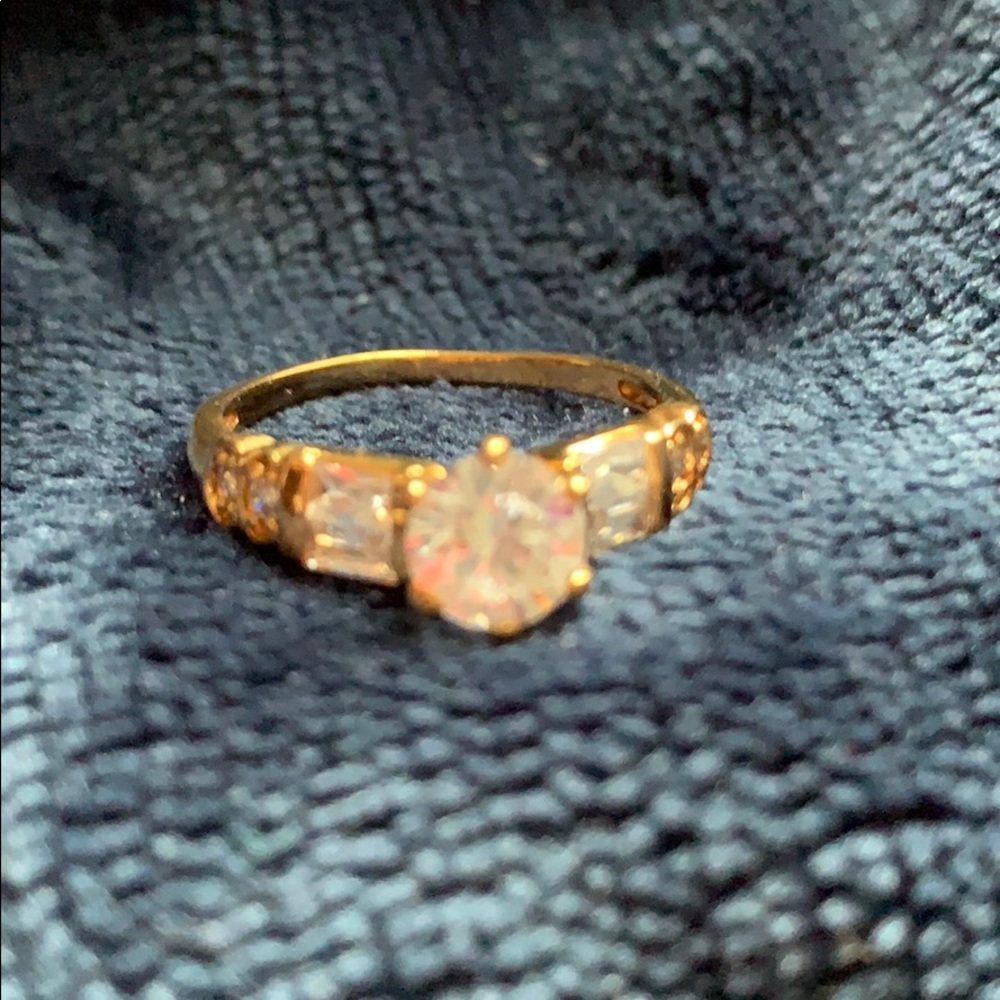 Size 9 Gold cz Diamond Ring
